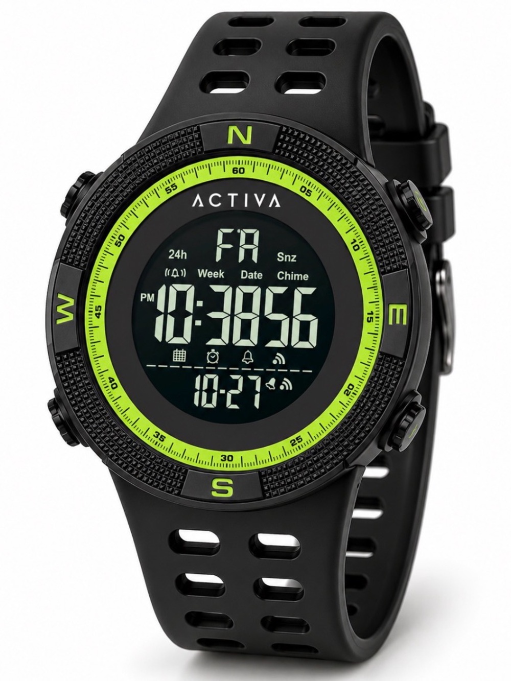 NWT Activa X Invicta Digital Essentials Men's Watch 50mm Black ACW1915MC-008